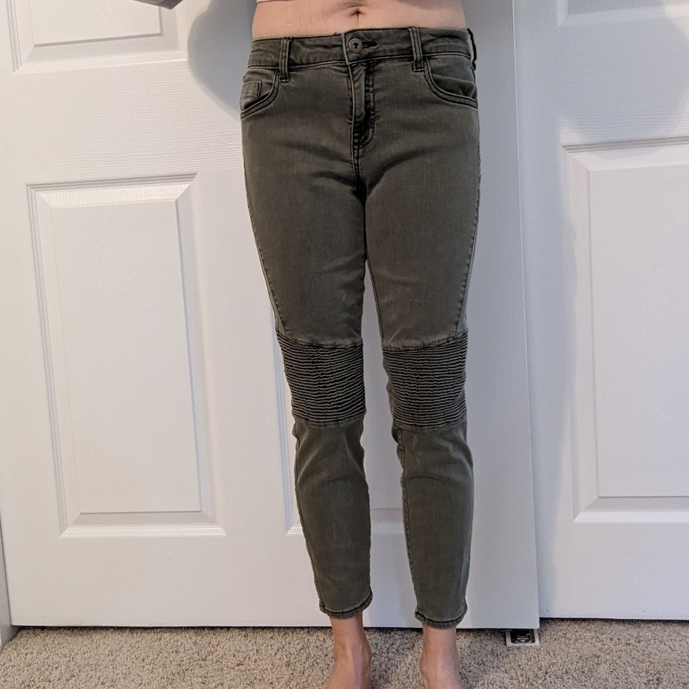 Pistola | Audrey Moto Detail Skinny Pant | Olive | 4P